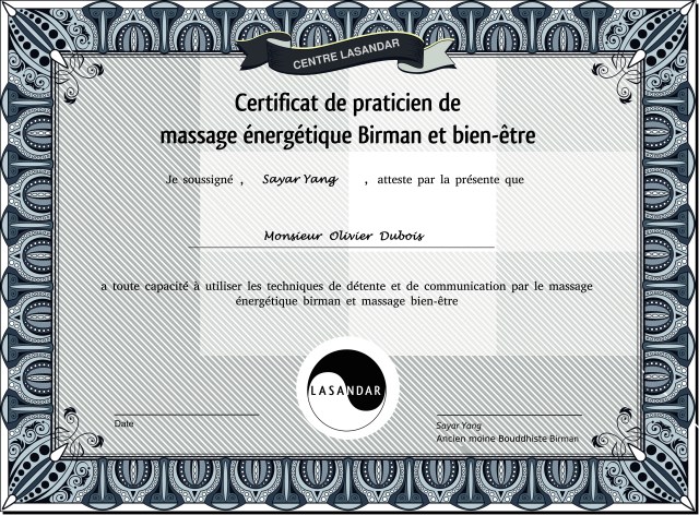 diplôme massage (exemplaire homme)